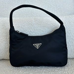 Prada Black Nylon Hobo Bag